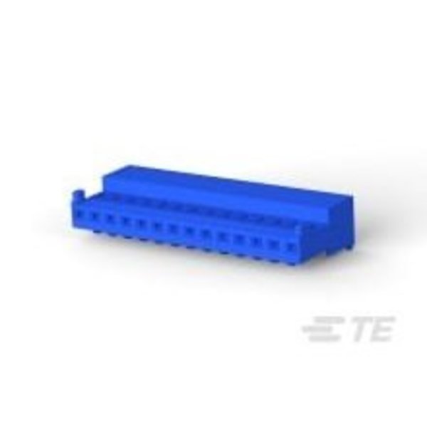 Te Connectivity Board Connector, 14 Contact(S), 1 Row(S), Female, 0.1 Inch Pitch, Idc Terminal, Locking, Blue 4-644043-4